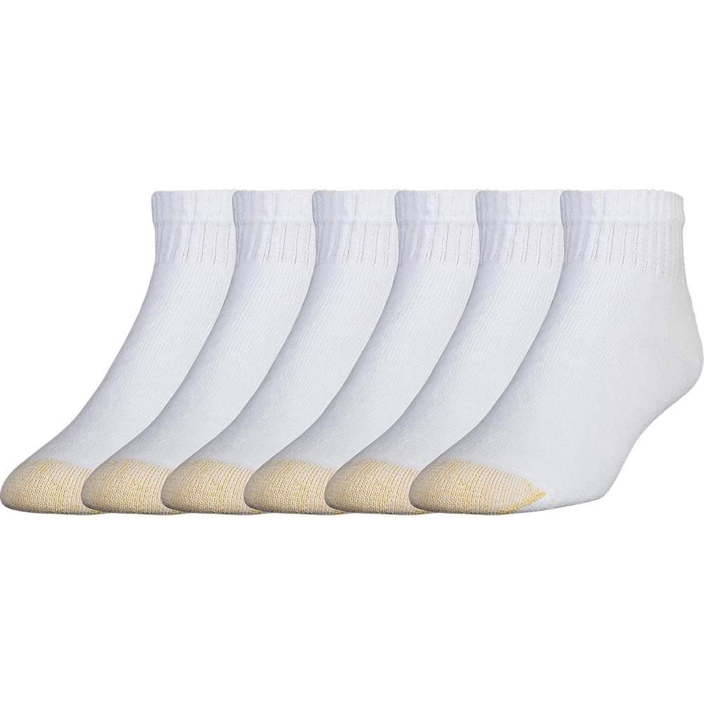 12pc 2x6 Pair Pack White Men's Size 6-12.5 Sport Cotton Quarter Ankle Socks NWT